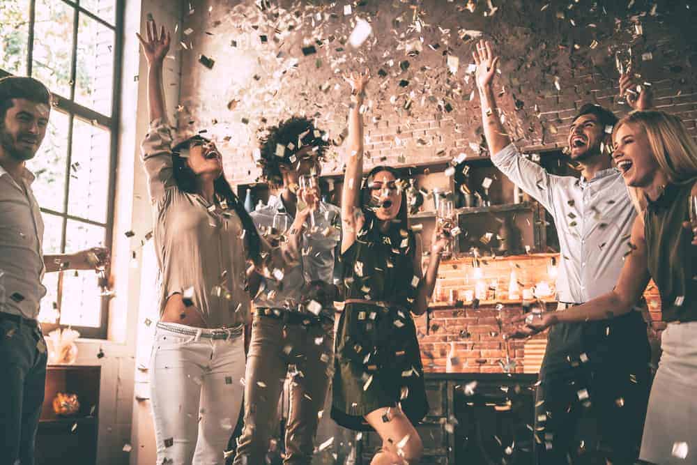 A Group of Friends Celebrating