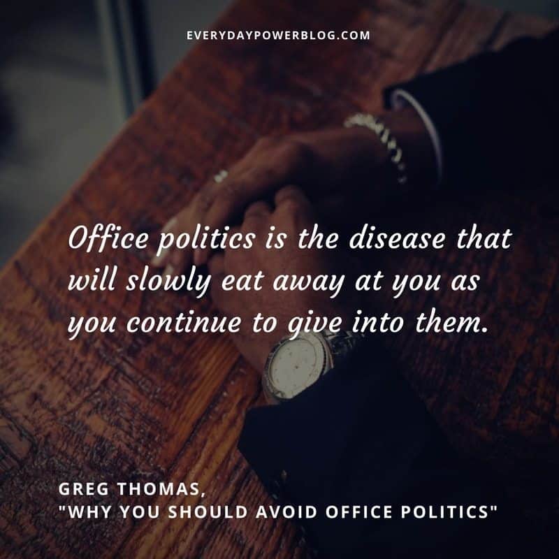 Why You Should Avoid Office Politics