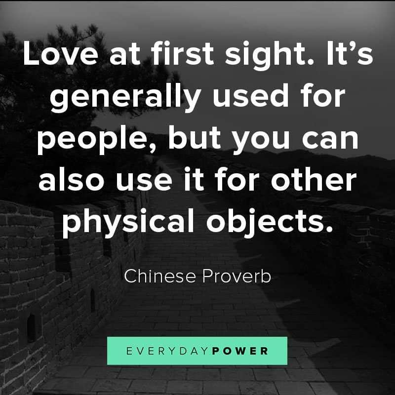 Famous Chinese proverbs about love
