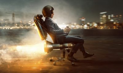 A Man in a Rocket Chair