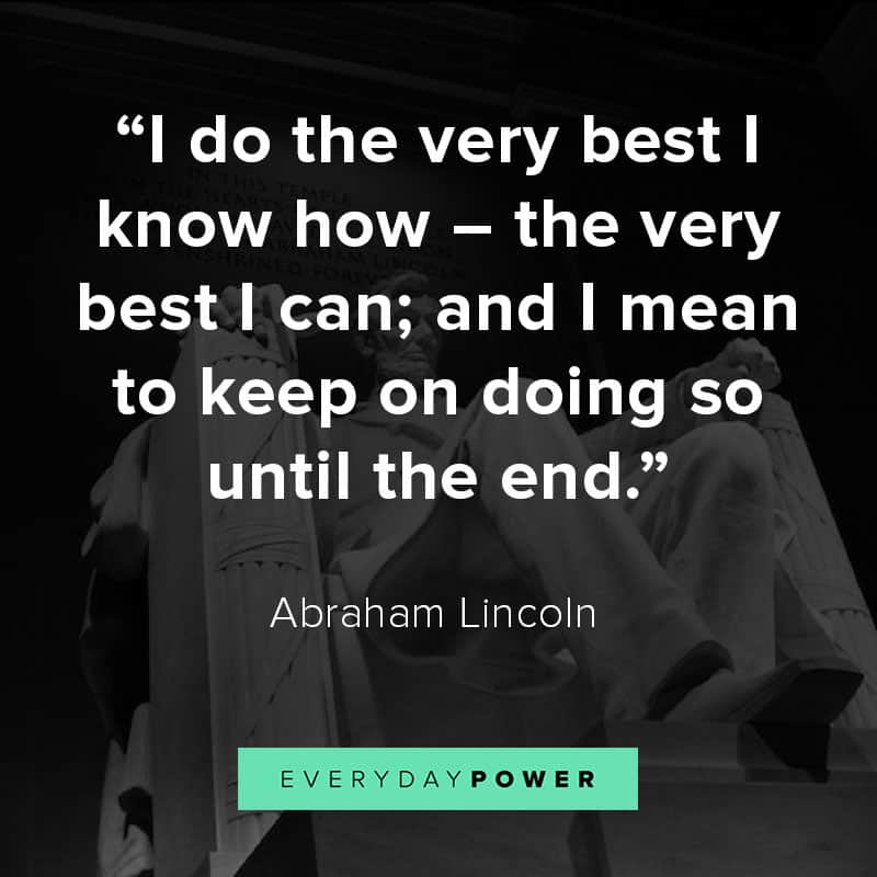 Abraham Lincoln quotes on being the best
