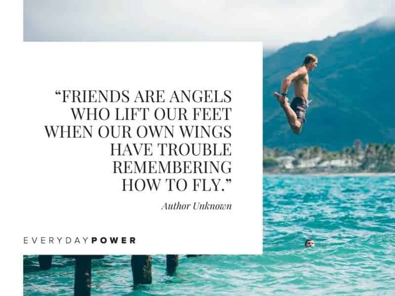 Best Friend Quotes about love fiends are angels who lift our feet when our own wings