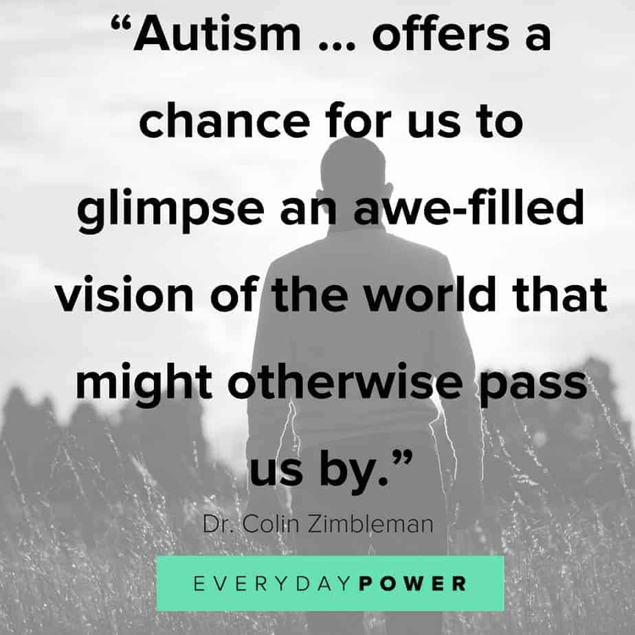 autism quotes about chance for us to glimpse