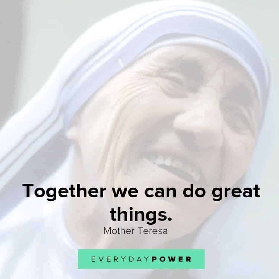 mother teresa quotes on togetherness