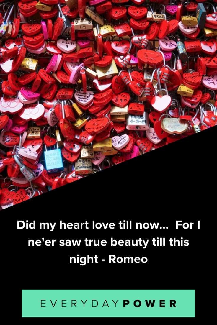 Romeo and Juliet quotes on the powerful nature of love