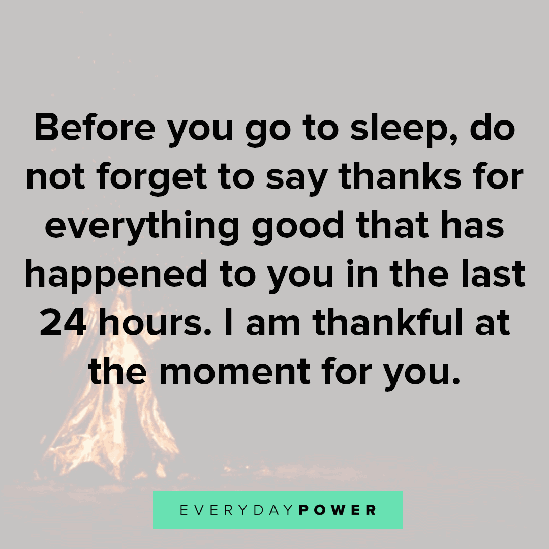 Goodnight Quotes on being thankful