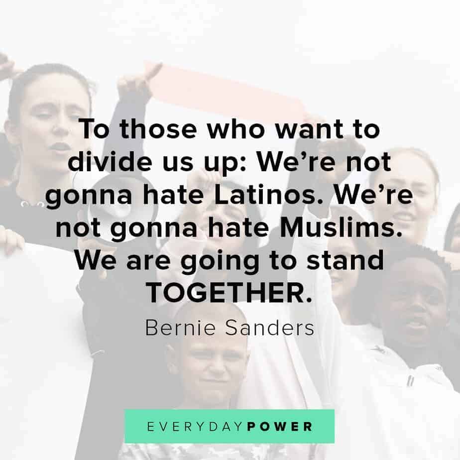 Bernie Sanders quotes on unity