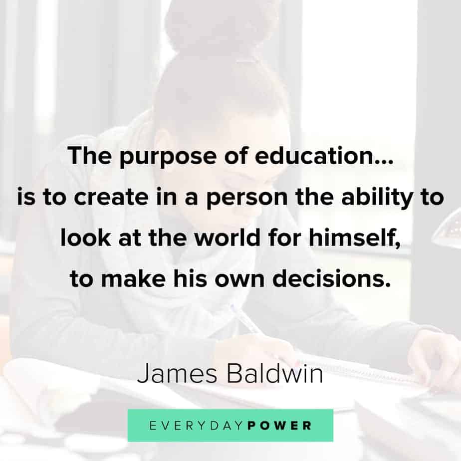 James Baldwin quotes on education