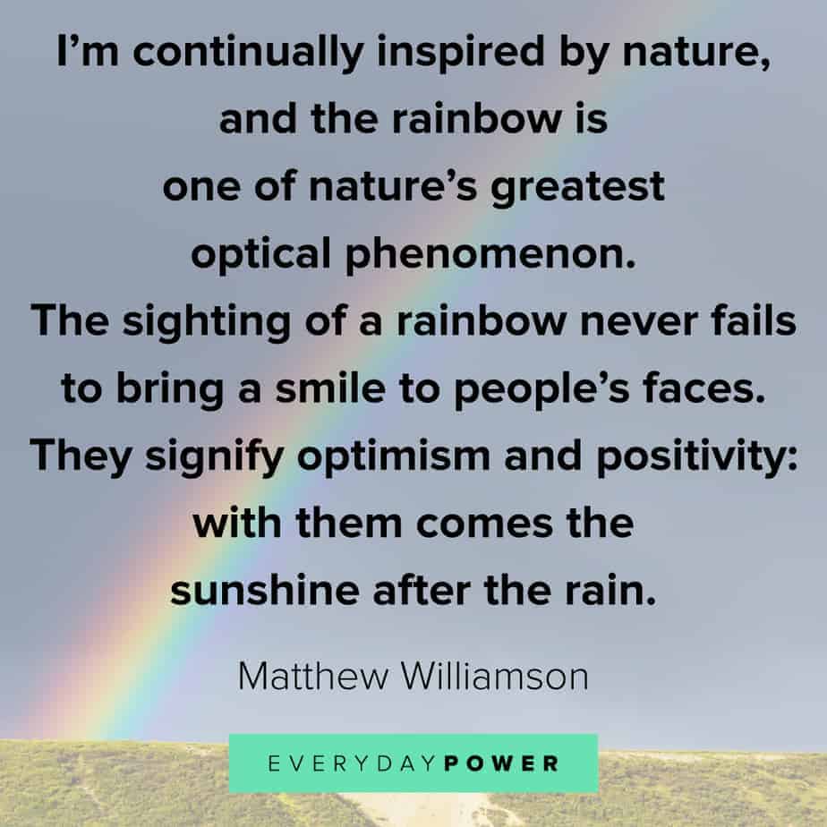 Rainbow quotes on positivity