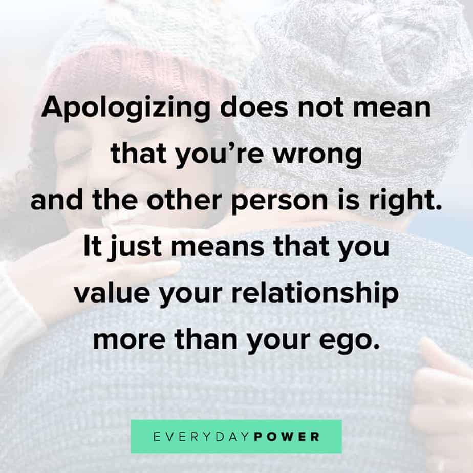 Relationship Quotes about apologies