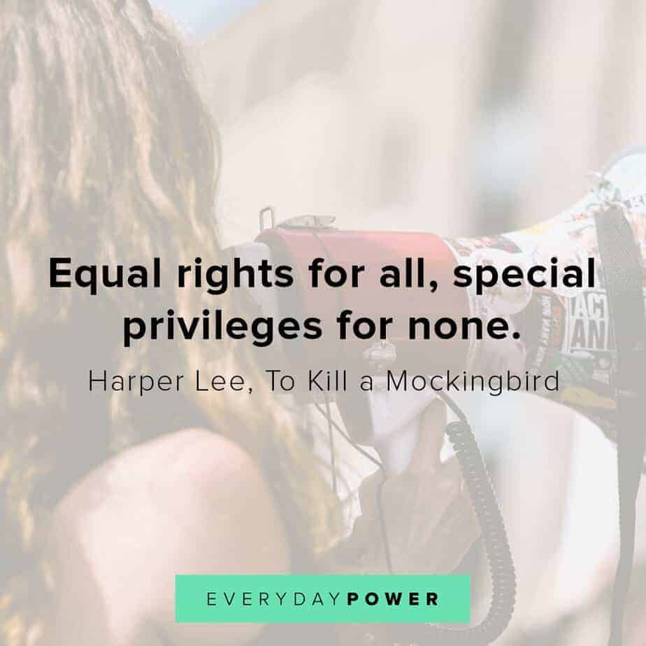 To Kill a Mockingbird Quotes about equal rights