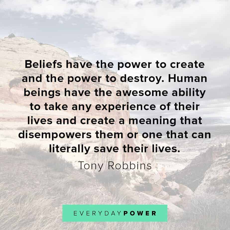 Tony Robbins quotes on beliefs