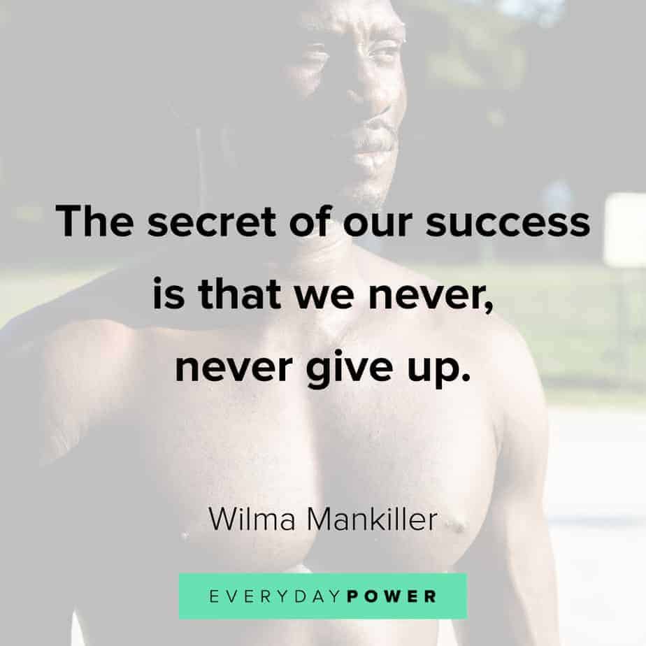 never give up quotes on the secret of success