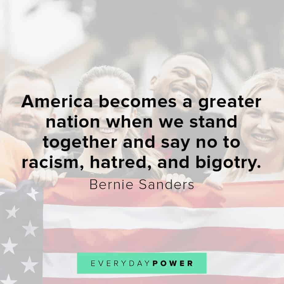 Bernie Sanders quotes on standing together