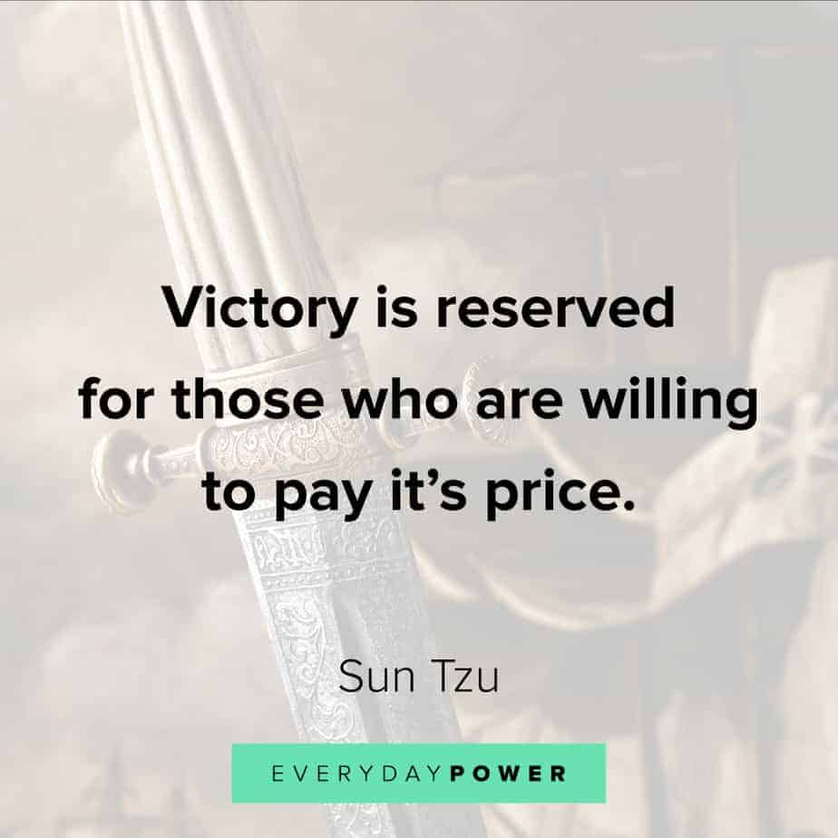 warrior quotes on paying the price for victory