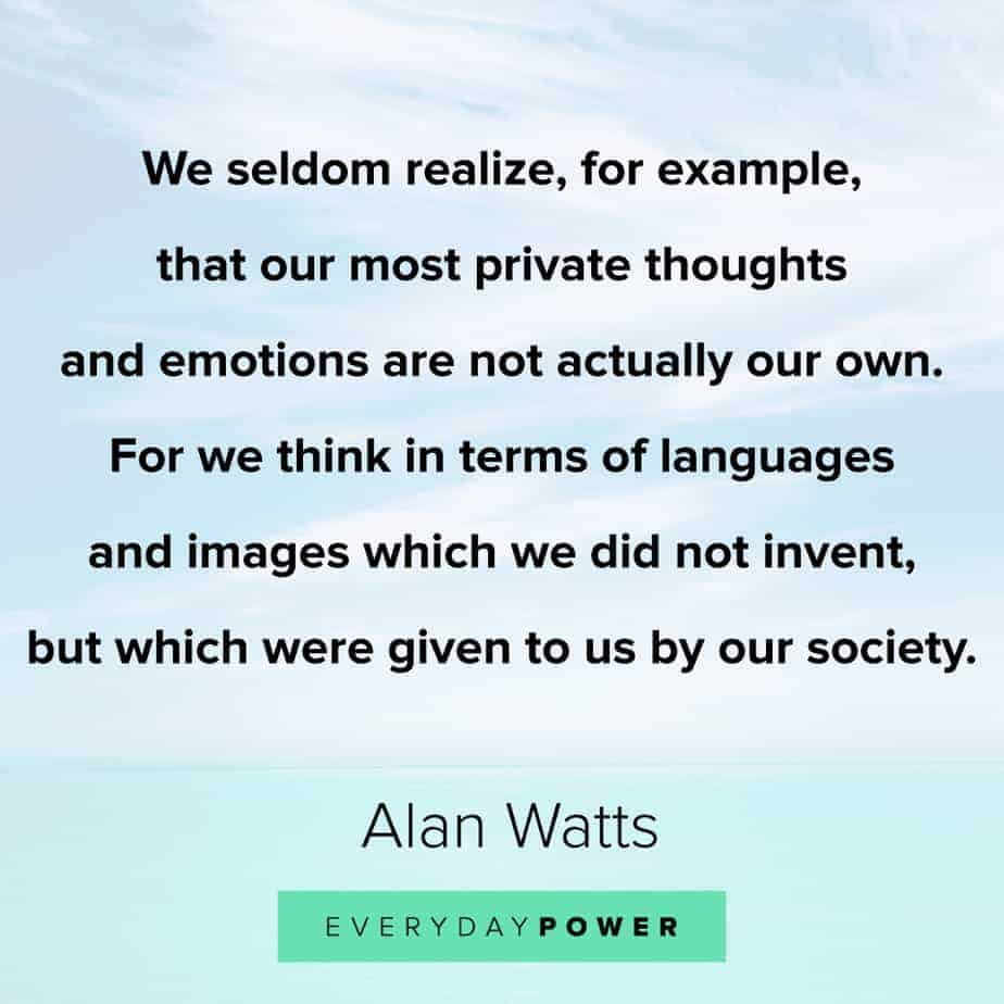 Alan Watts Quotes on society