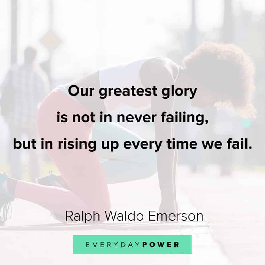 Ralph Waldo Emerson quotes on rising up after failure