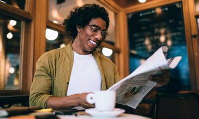 Man Reading Newspaper