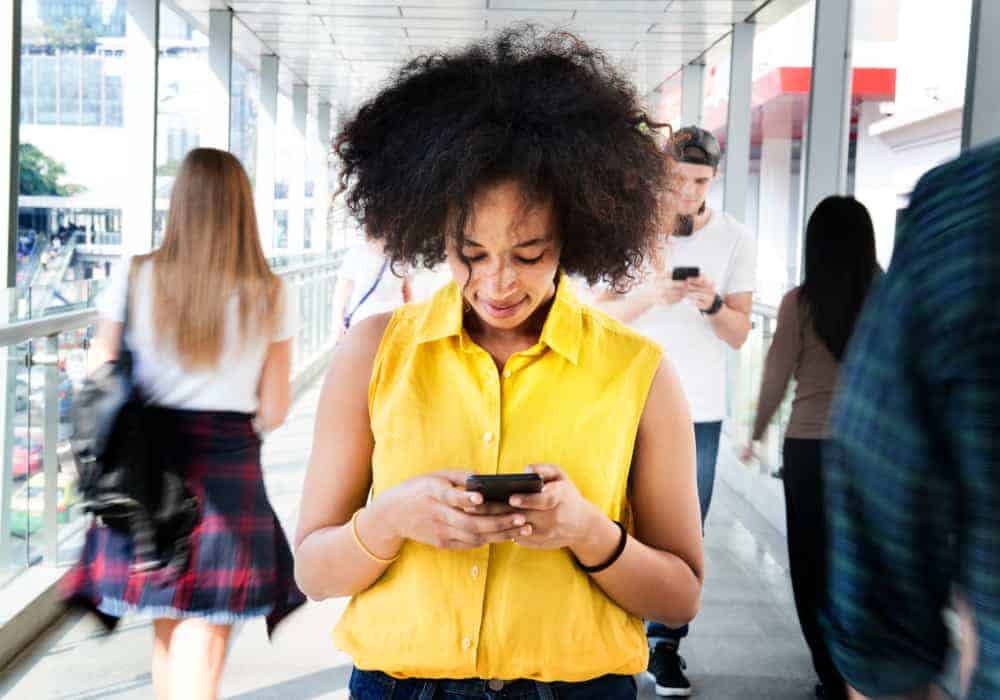A Young Girl with her Cellphone