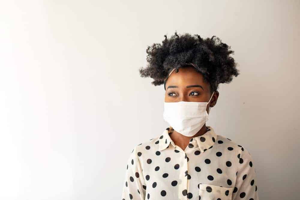A Woman in Face Mask