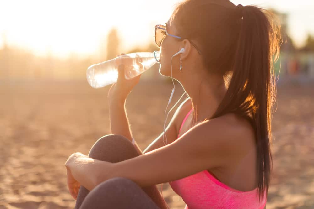 Sexy Lady Drinking Water