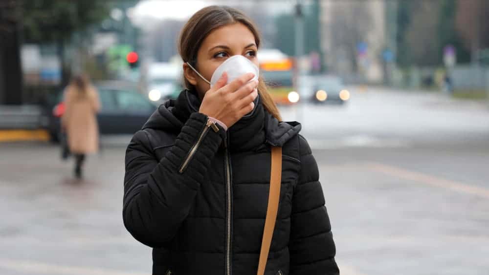 A Woman Wearing Mask