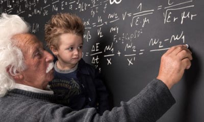 A Picture of Albert Einstein with a Child