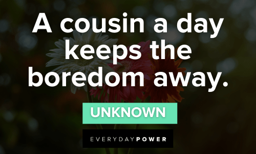 Cousin Quotes that will make your day