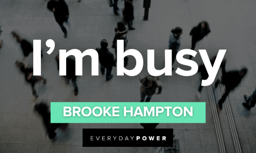 I’m busy Brooke Hampton