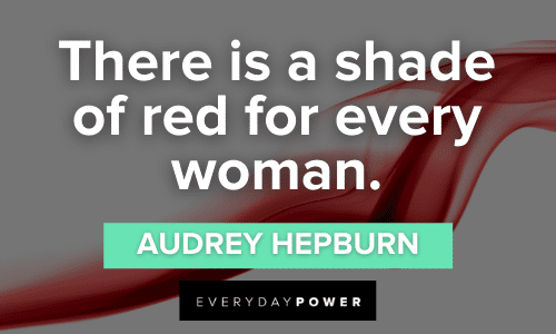 Color Red Quotes for women