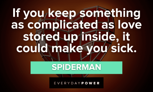 spiderman love quotes