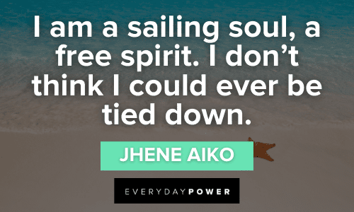 Jhene Aiko Quotes on being a free spirit