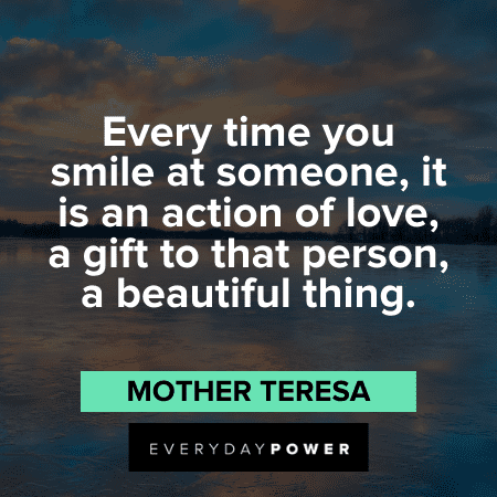 Quotes by Mother Teresa about smiling