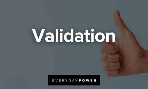 stop expecting validation from others