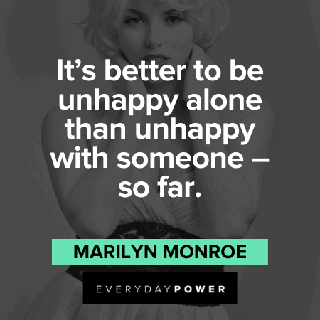 Marilyn Monroe Quotes about unhappiness