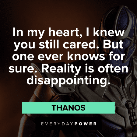 Thanos Quotes about caring