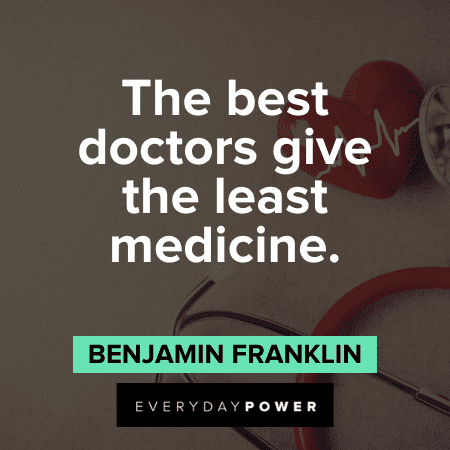 Health Quotes about the best doctors give the least medicine