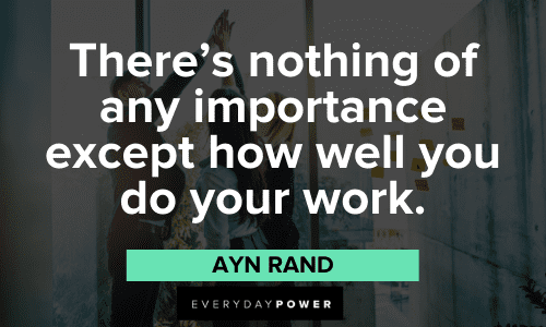 Ayn Rand Quotes about work