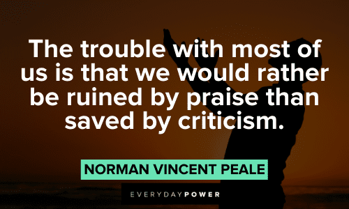 Norman Vincent Peale Quotes About criticism