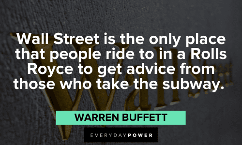 Warren Buffett Quotes about wallstreet