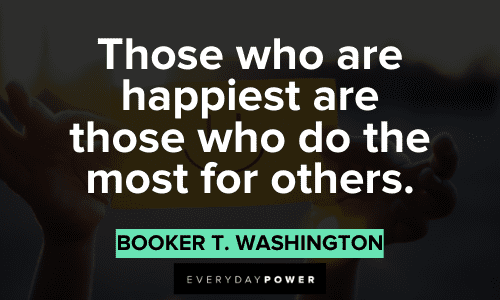 Booker T. Washington Quotes about happiness