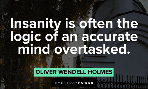Oliver Wendell Holmes Quotes about insanity