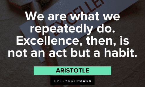 bad habits quotes about excellence
