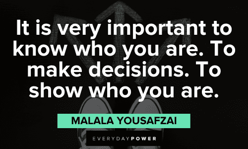 Malala Yousafzai Quote: “If a woman can go to the beach and wear nothing,  then why