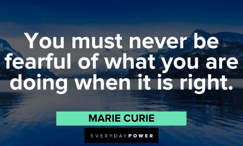 Marie Curie Quotes about fear