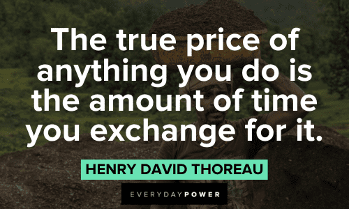 Productivity Quotes about time about the true price of anything
