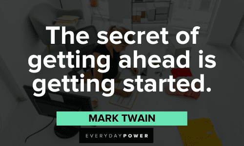 Rare Inspirational Quotes about getting started