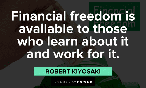 Robert Kiyosaki Quotes about financial freedom
