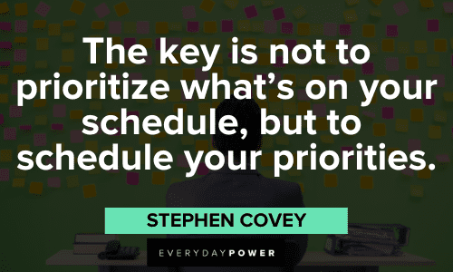 Stephen Covey Quotes about priorities