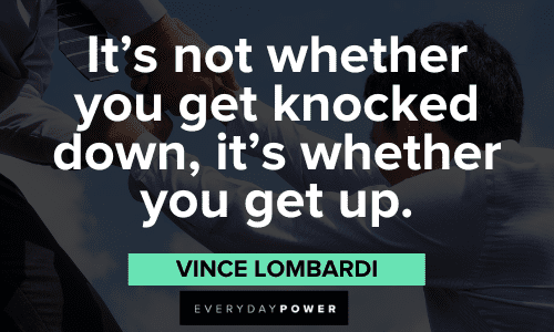 Vince Lombardi Quotes on comebacks